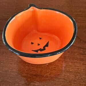 Debbie Mumm Joann Stores Small Orange Pumpkin Candy Dish